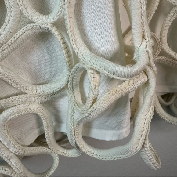 Cult Gaia Danica Crochet Sheer Mini Dress
Coverup Off White SZ S - Picture 7 of 15